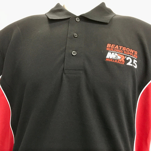 Mull Rally 2025 - Black/Red Sports Polo Shirt