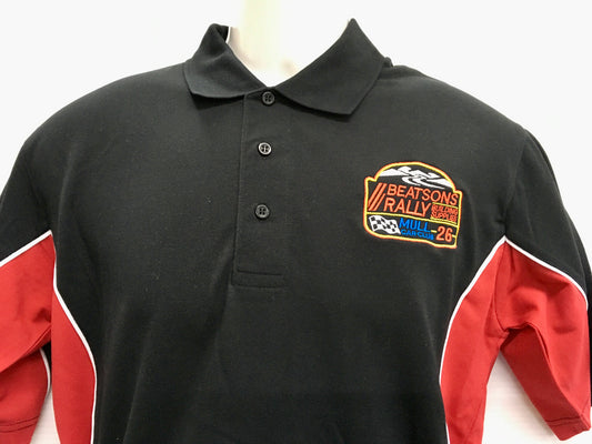 Mull Car Club 26 - Black/Red Sports Polo Shirt