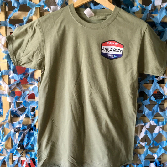 Argyll Rally 2024  - Olive  Printed Men’s Tee
