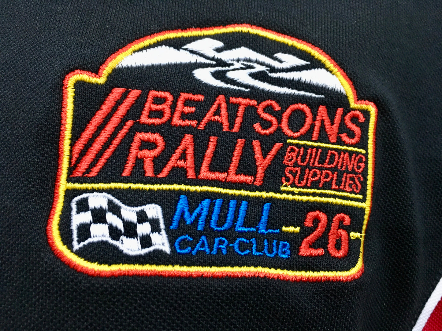 Mull Car Club 26 - Black/Red Sports Polo Shirt