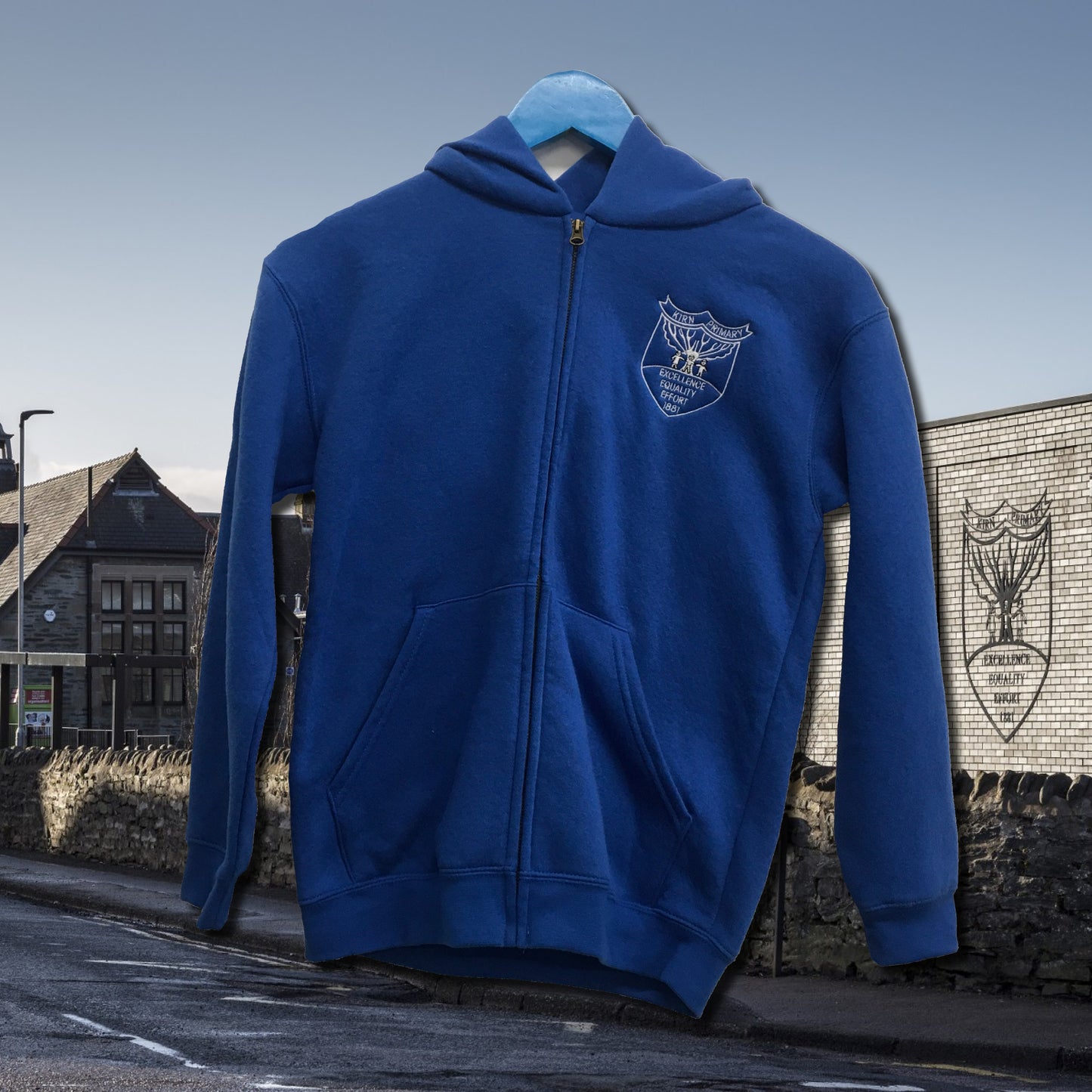 Kirn Primary - Royal Blue Zipped Hoodie